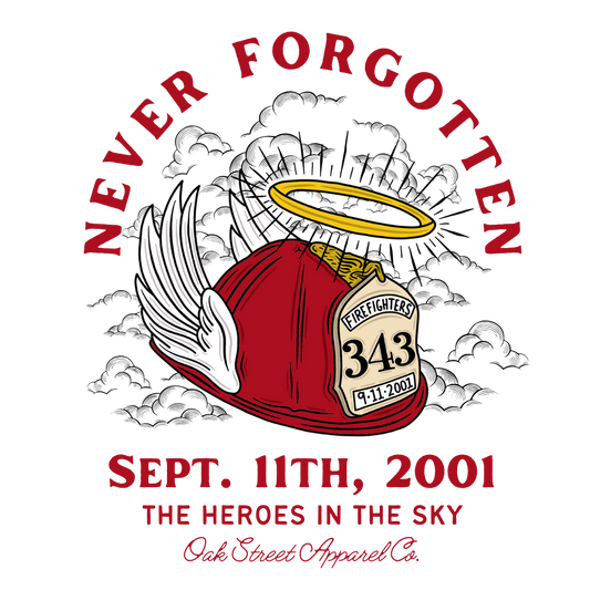 343 Tribute 9/11 Firefighter Shirt (Front and Back)