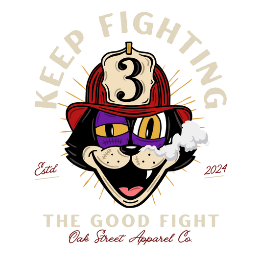 Keep Fighting Firefighter Hoodie (Front and Back)